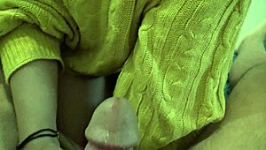 My Turkish stepmom visits me in the bedroom to grope my monster cock