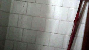 Hey, I secretly filmed my aunt taking a bath, what a sneaky voyeur moment!