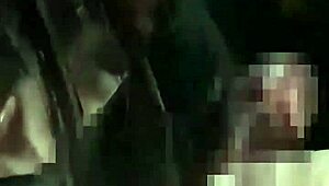 18-year-old amateur goth girl gives a serious blowjob in erotic lingerie, seducing with upturned eyes for handjob and cum in mouth.