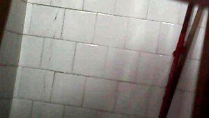 Hey, I secretly filmed my aunt taking a bath, what a sneaky voyeur moment!
