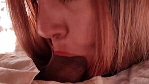 he gives a delicious blowjob on a sunny afternoon with deep passion