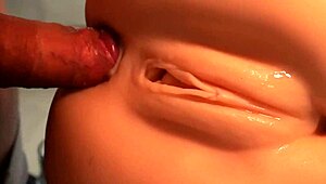 Double Penetration Close Up With Real Fuck Doll Featuring Tight Pussy And Blowjob Action