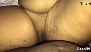 In this close-up scene, a Malaysian Egyptian beauty experiences intense pussy fucking. Her wet ebony folds glisten as the action builds to a climax.