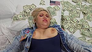 in this narrative, my blonde american slut from the usa gets fucked for cash like a doll