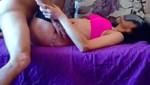 I'm 38 and wearing stockings in this home porno with my wife.