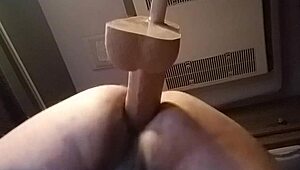 oh man, check this huge dildo pounding me doggy style solo 😈