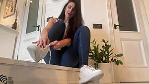 Why Settle For Regular When You Can Dive Into Footfetish Fun In Sneakers With Big Tits Brunette?