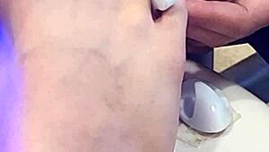 want to watch this shemale getting her feet done in a hot fetish session?