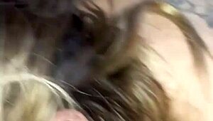 this blonde slut lover deepthroats a big cock and takes it doggystyle, loving every sloppy moment until she cums hard
