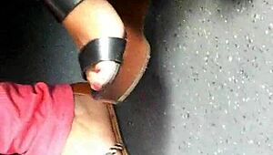 Mature Woman Displays Feet In Candid Wedges And Sandals During Everyday Hidden Footage