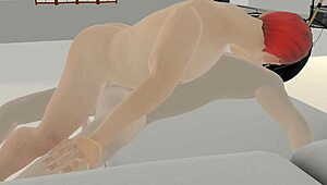 This adorable Chinese top model in red lingerie seduces her photographer on the sofa to cover her photobook costs! 🔥