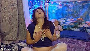 hotwife steffi shares a fun pussy dance pmv in christmas cosplay with costumes and softcore vibes