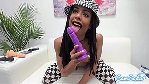 Kira Noir Masturbates Dildo Play
