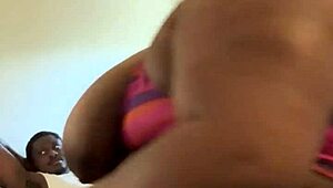 sexy fat ebony bbw with big ass and tits rides monster black cock to creampie