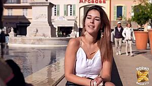 This French coquette is getting two big cocks in her lingerie for a hot mmf threesome with amateurs