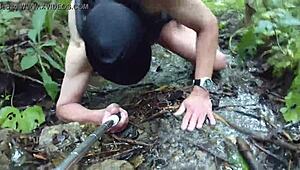 I feel so alive and aroused masturbating outdoors by the woods and river, my body trembling with intense pleasure.