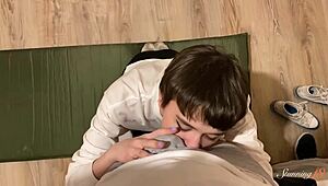 Teen beauty Alisa delivers epic blowjob to big-dicked BF Dorian!