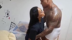 I feel so aroused as this naughty stepdad invades my room for a hot fuck with his big cock