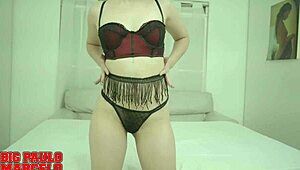 The nerd went all in on the lady's ass with monster cock anal fucking in lingerie