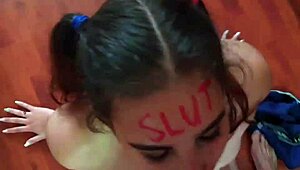 Lipstick Slut Face Fucked Slapped And Spat On