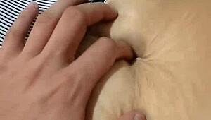 i uh... i just love exploring her deep navel with my hands, it's so beautiful and sexy...