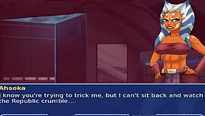 In Star Wars Orange Trainer part 3, the master dominates his sexy slave slut with intense group BDSM sex, turning her into a willing whore.