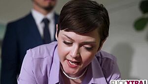 New boss, ready to fuck your small petite secretary hard in the office?