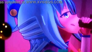 Imagine Aqua from Konosuba sucking dick through that glory hole