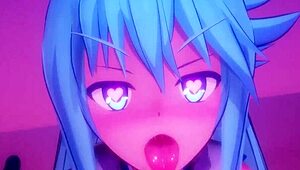 Imagine Aqua from Konosuba sucking dick through that glory hole