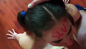 Lipstick Slut Face Fucked Slapped And Spat On
