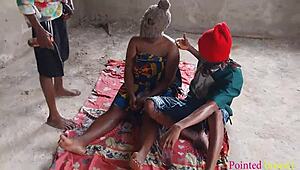 i mean, these two huge sweet cocks are totally pampering this big ass wife into some wild erotic sex right in her backyard