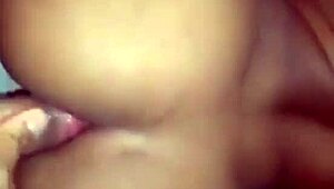 the narrative unfolds with a latina amateur in lingerie engaging in deepthroat and blowbang action