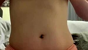 Overwhelmed By Lust As Amateur With Great Natural Pierced Tits Stuffs Panties In Wet Puffy Pussy For Intense Masturbation