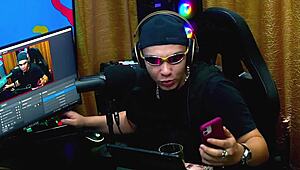 Martina Olivera offers two reais or a mysterious gift in her outdoor public podcast interview. She chats in the shack with teen guests.