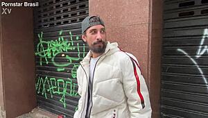 Pornstar brasil invites masked guy for raw gay sex in sao paulo square with deepthroat and cum swallow