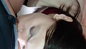 Intense slave student alternates devouring pussies of dominant mistress teachers in wild session