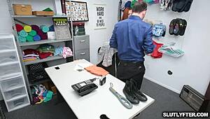 Officer Wrex Pounds Teen Suspect Scarlett in Cowgirl and Doggystyle Before Facial Cumshot