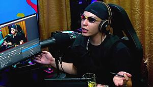 Martina Olivera offers two reais or a mysterious gift in her outdoor public podcast interview. She chats in the shack with teen guests.