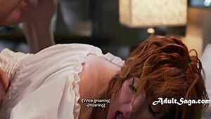 Whoa, this naughty redhead milf rides rough with titty fuck action from Lauren Phillips and Vince Karter 😈