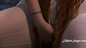 Whoa, this naughty redhead milf rides rough with titty fuck action from Lauren Phillips and Vince Karter 😈