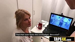 The hot blonde mature tutor gets blackmailed by her student into fulfilling his wild desires with hardcore action.