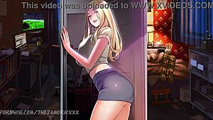 Loser gets to fuck his hot blonde friend deep in shaved pussy with creampie cumshot!