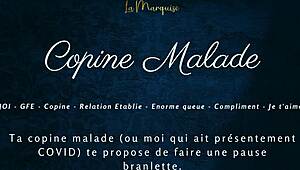 Hey, listen to this French audio story about a sick girlfriend