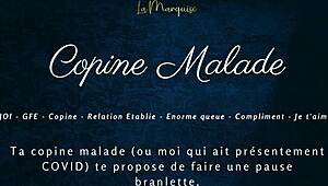 Hey, listen to this French audio story about a sick girlfriend