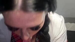 Horny British teen gets off with toys in solo webcam play