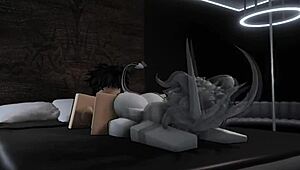Oh man, I was just breeding this wild roblox demon slut with my big cock in that condo, riding hard!
