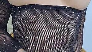 Sexy Colombian Latina indulges in solo masturbation with dildo and vibrator for incredible squirting orgasm.