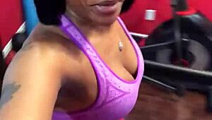 i can't stop watchin' cherokee shakin' her big ebony ass on the treadmill in solo workout