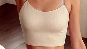 cute lingerie models show off sweet panties and barefoot feet in underwear display