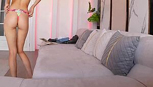 oh wow, i'm this beautiful young 18+ brunette getting all horny and athletic in my homemade fitness session, showing off my natural tits and cute body while i touch myself slowly.